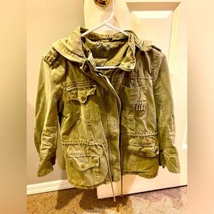 Used Zara Trafaluc light jacket - moss green